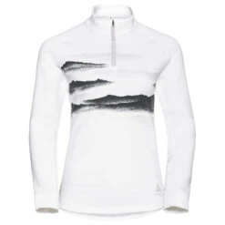 OdloDamen Berra Graphic Half Zip Longsleeve